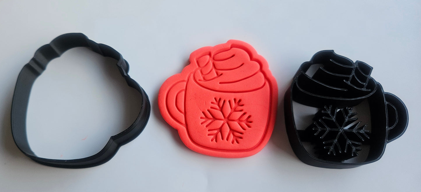 Hot Cocoa Christmas Cookie Cutter Fondant Icing Play Dough