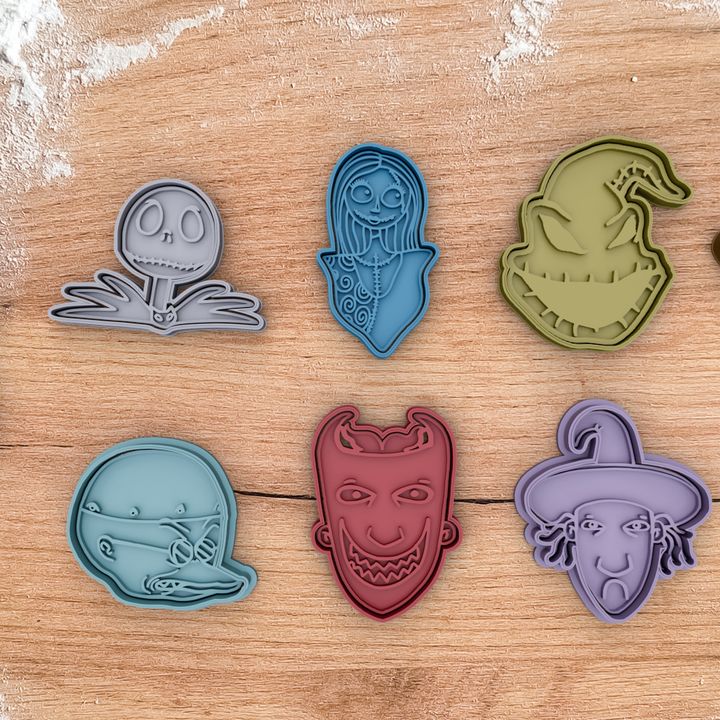 Nightmare Before Christmas Fondant Icing Play Dough Cookie Cutter Set