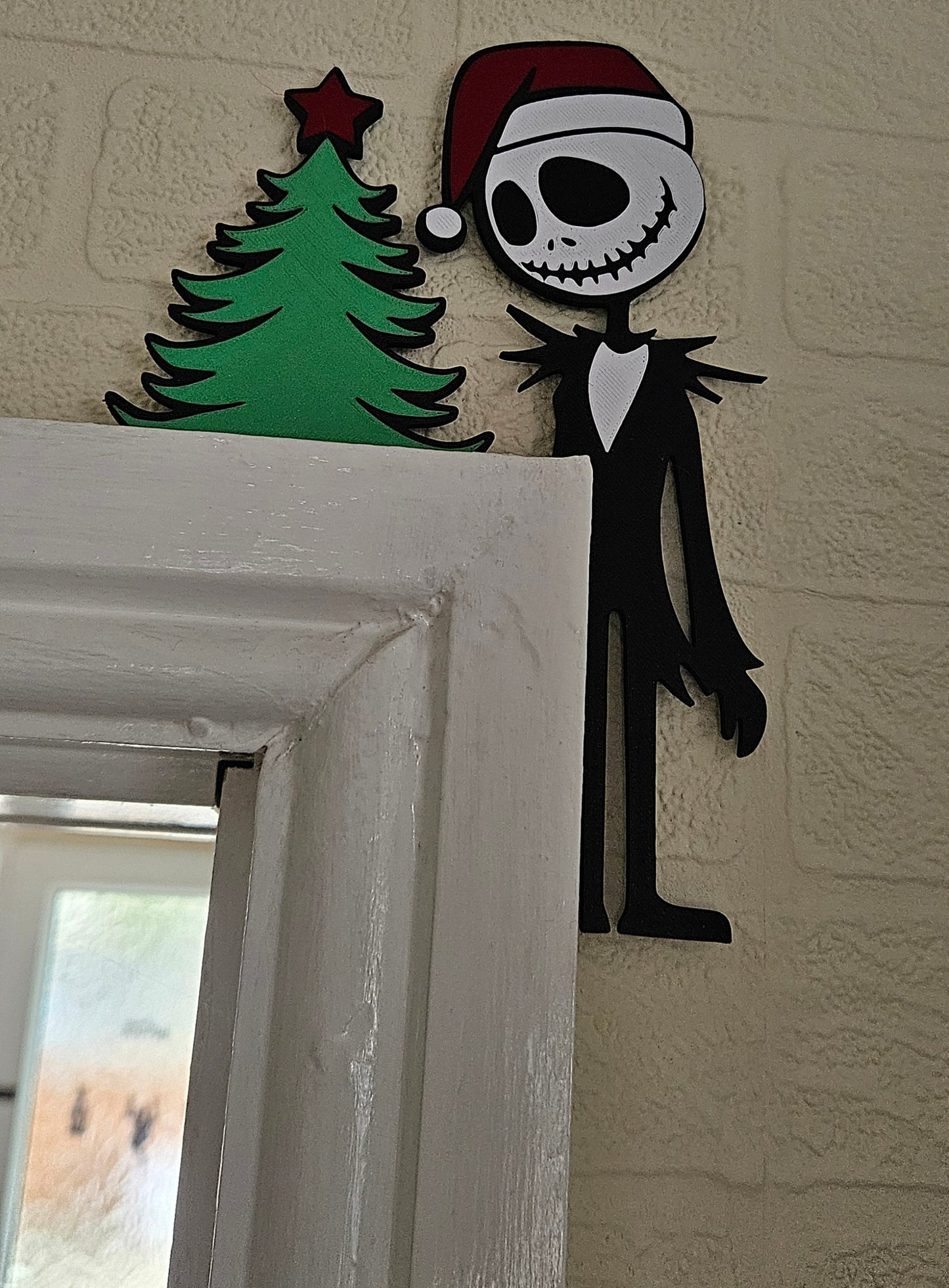 Christmas Jack Skellington Corner Door Frame Light Switch Decoration Nightmare Before
