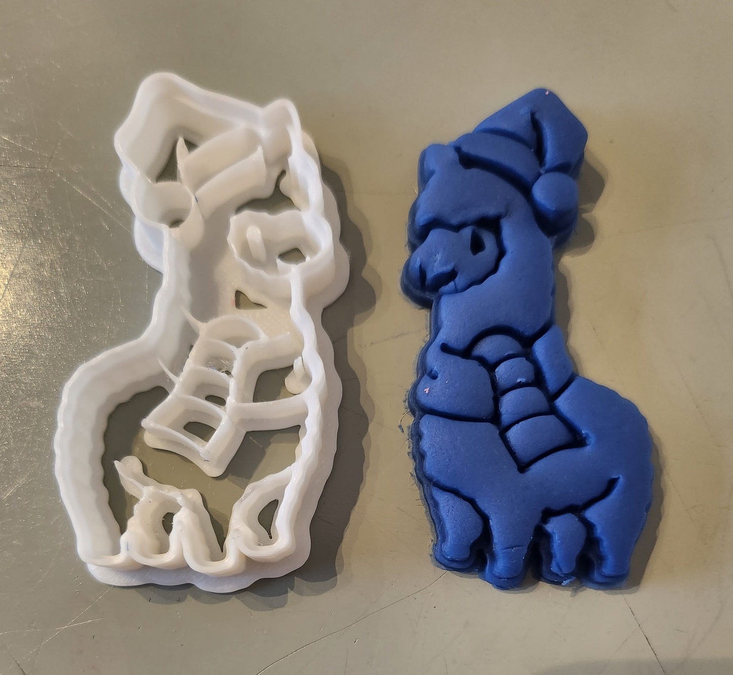 Christmas Llama Cookie Play Dough Fondant Icing Cutter