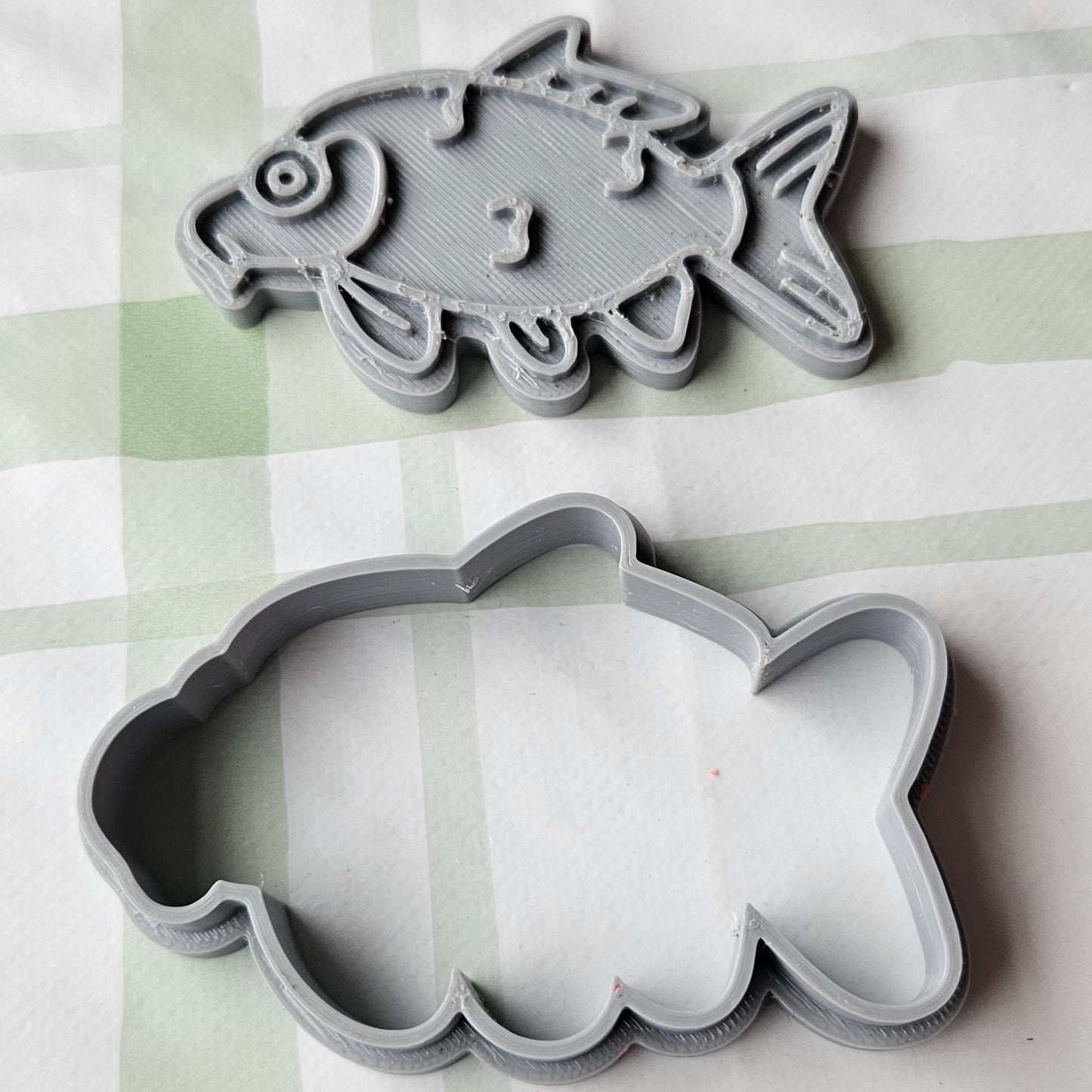 Carp Fishing Cookie Play Dough Fondant Icing Cutter