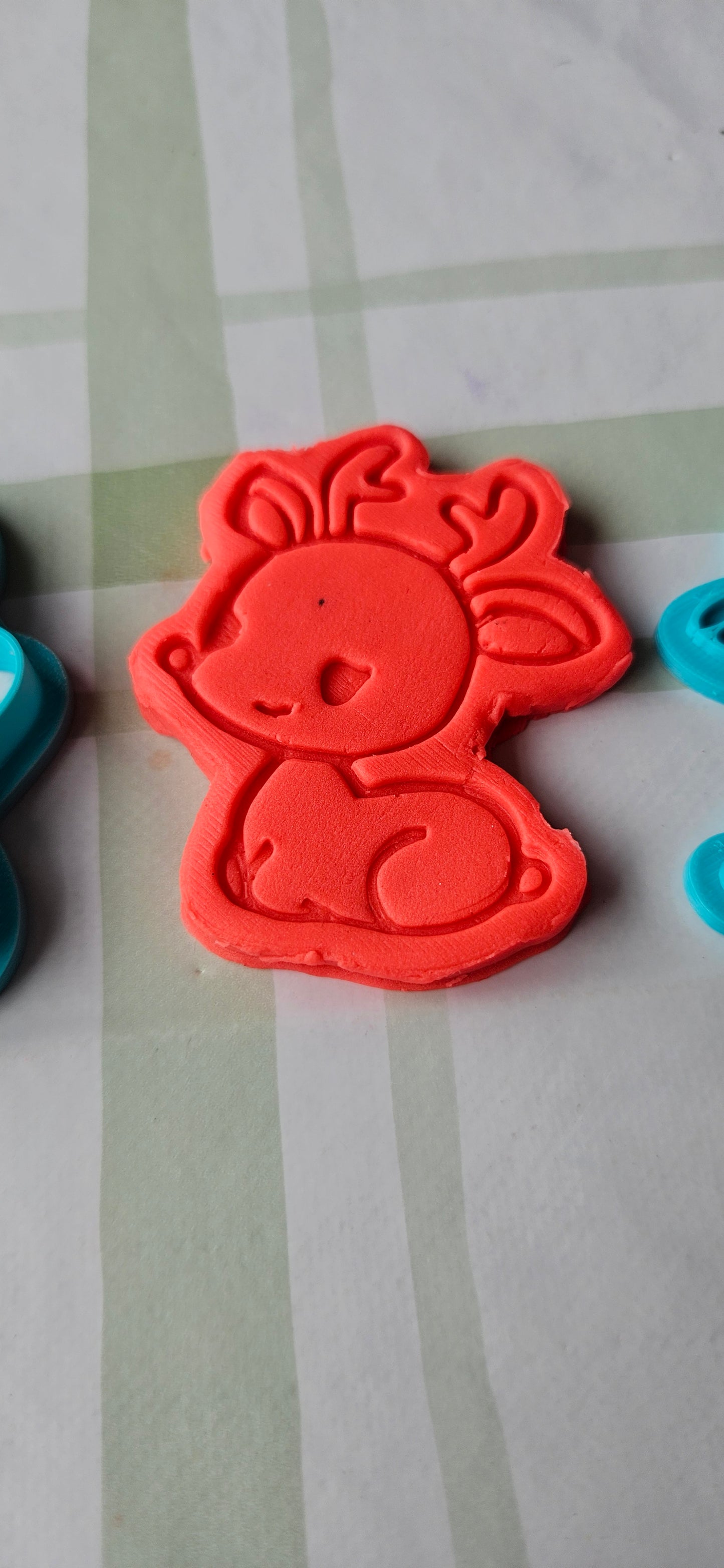 Cute Reindeer Fondant Icing Cookie Cutter Play Dough
