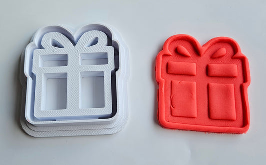 Christmas Present Cookie Cutter Fondant Icing Play Dough