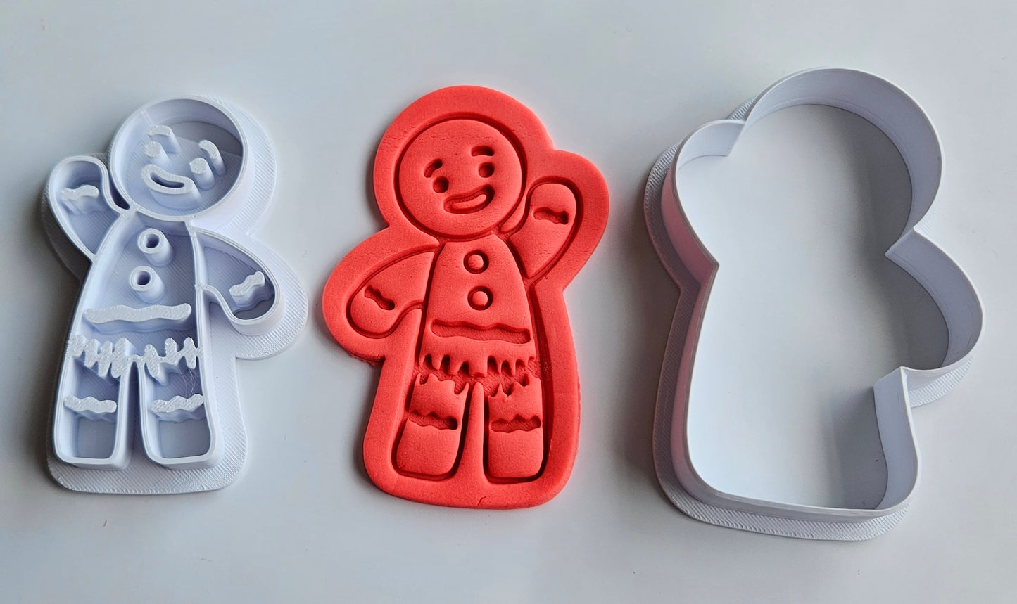 Waving Gingerbread Man Christmas Fondat Icing Play Dough Cookie Cutter