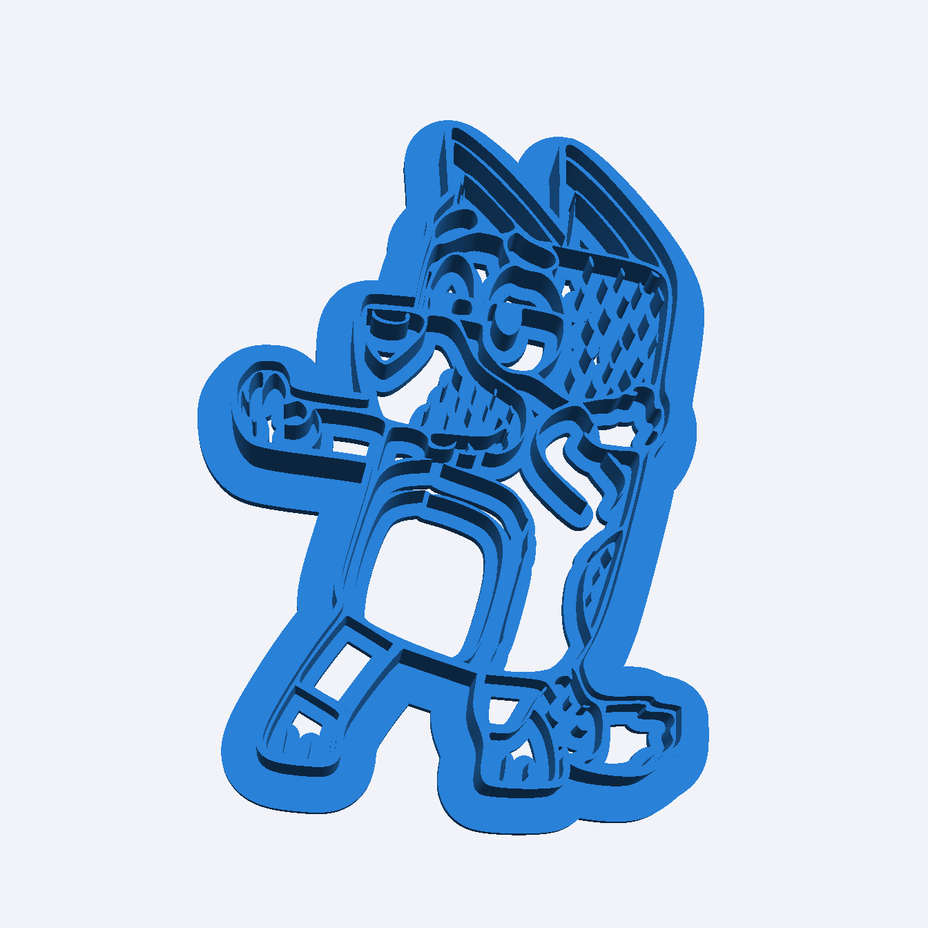 Bluey Bandit Dad Baking Dough Play Doh Cookie Fondant Cutter