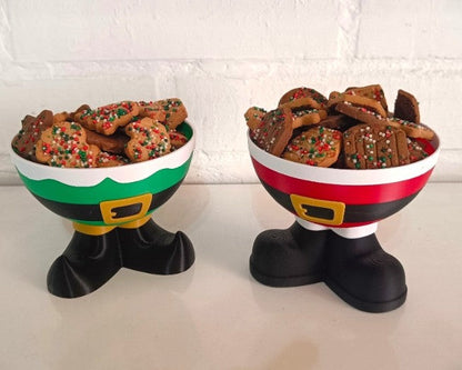 Santa Elf Leg Christmas Bowl