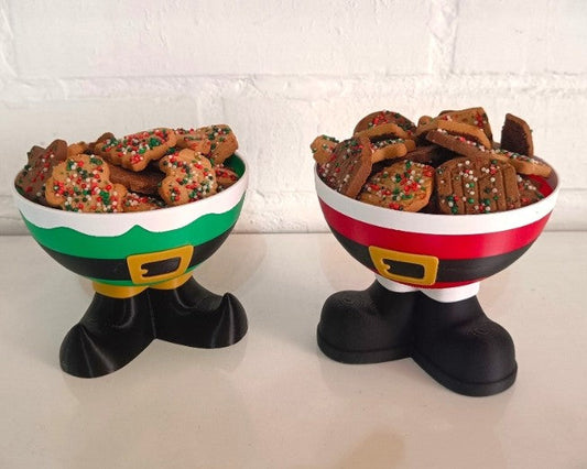 Santa Elf Leg Christmas Bowl