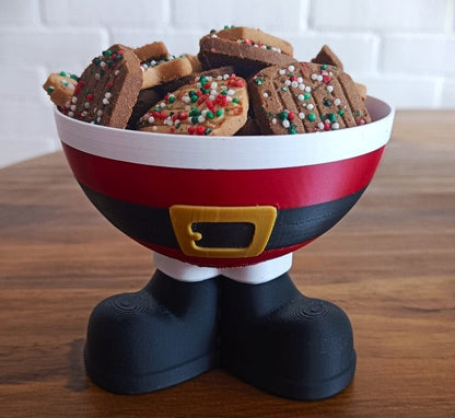 Santa Elf Leg Christmas Bowl
