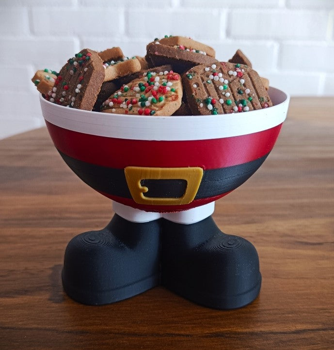 Santa Elf Leg Christmas Bowl
