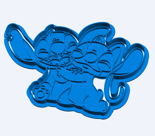 Stitch And Angel Disney Play Dough Fondant Icing Cookie Cutter