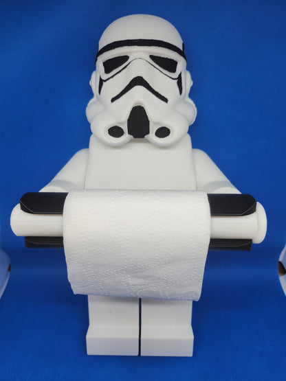 Star Wars Lego Man Stormtrooper  Pooper Toilet Roll Holder Novelty Fun Item