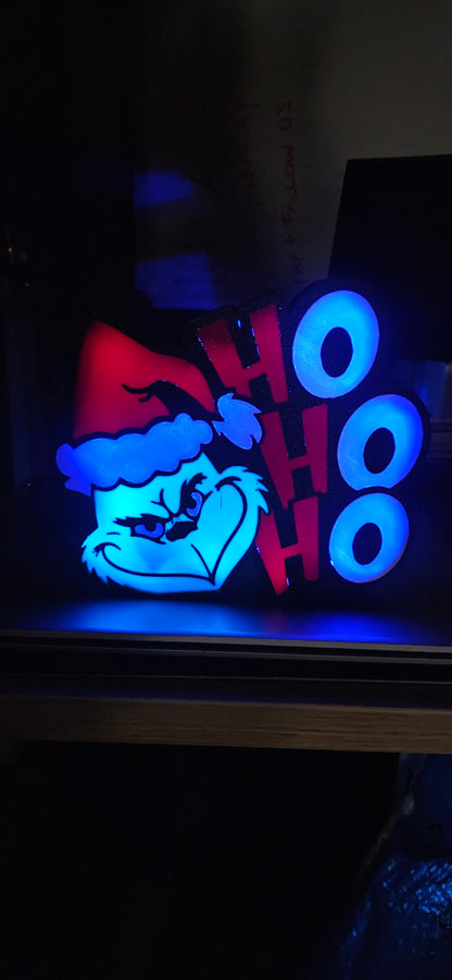 Grinch Ho Ho Ho Christmas Decoration Light Box
