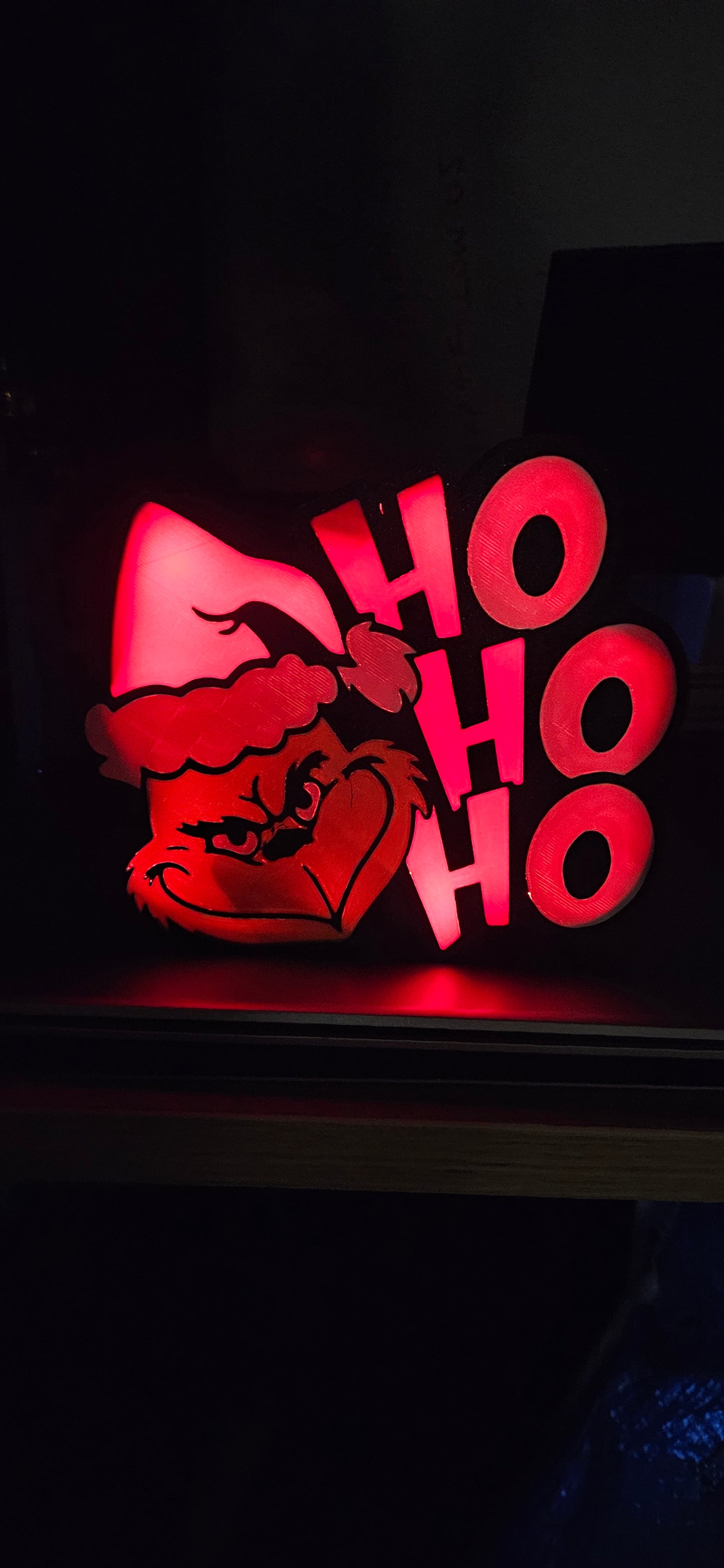 Grinch Ho Ho Ho Christmas Decoration Light Box