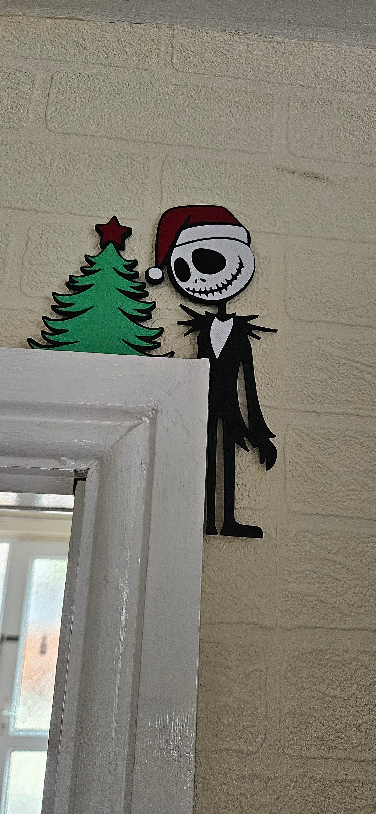 Christmas Jack Skellington Corner Door Frame Light Switch Decoration Nightmare Before