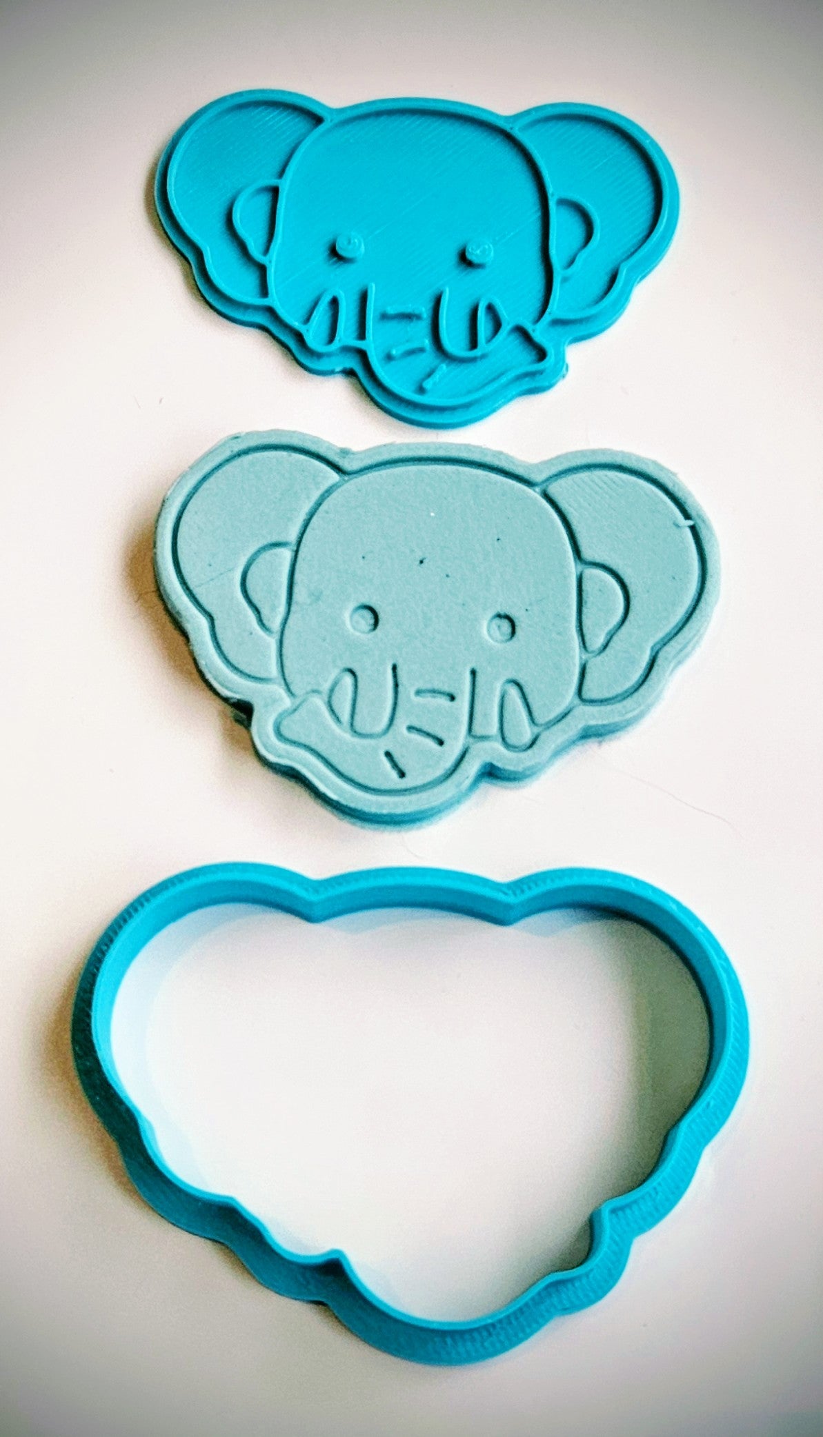 Elephant Play Dough Fondant Icing Cookie Cutter