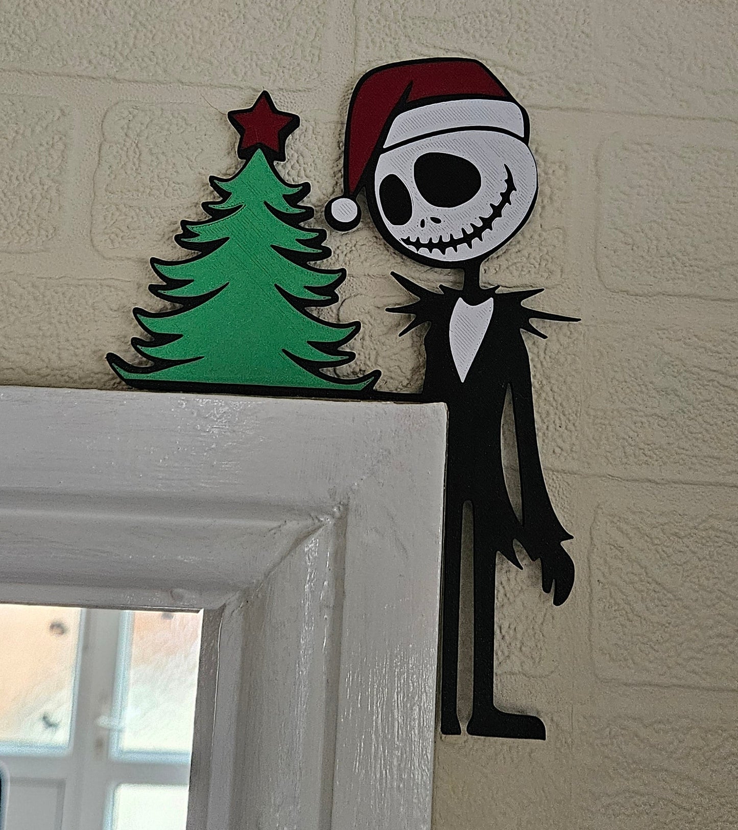 Christmas Jack Skellington Corner Door Frame Light Switch Decoration Nightmare Before