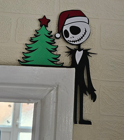 Christmas Jack Skellington Corner Door Frame Light Switch Decoration Nightmare Before