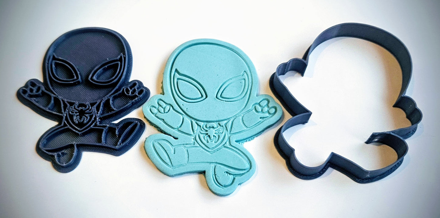 Spiderman Cartoon Style Fondant Icing Play Dough Cookie Cutter
