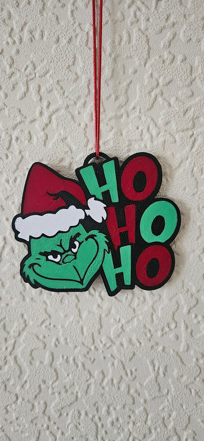 Grinch Ho Ho Ho Christmas Bauble Tree Decoration